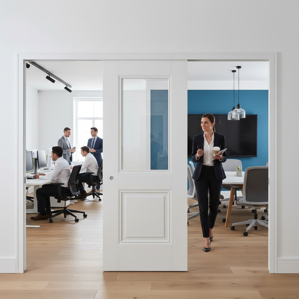 Premium Telescopic Pocket Door System with Georgian Design, Maintenance-Free Track, and 15-Year Guarantee