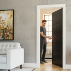 Premium Brushed Black Oak Internal Door with Solid Core, FSC Certified, 10-Year Guarantee