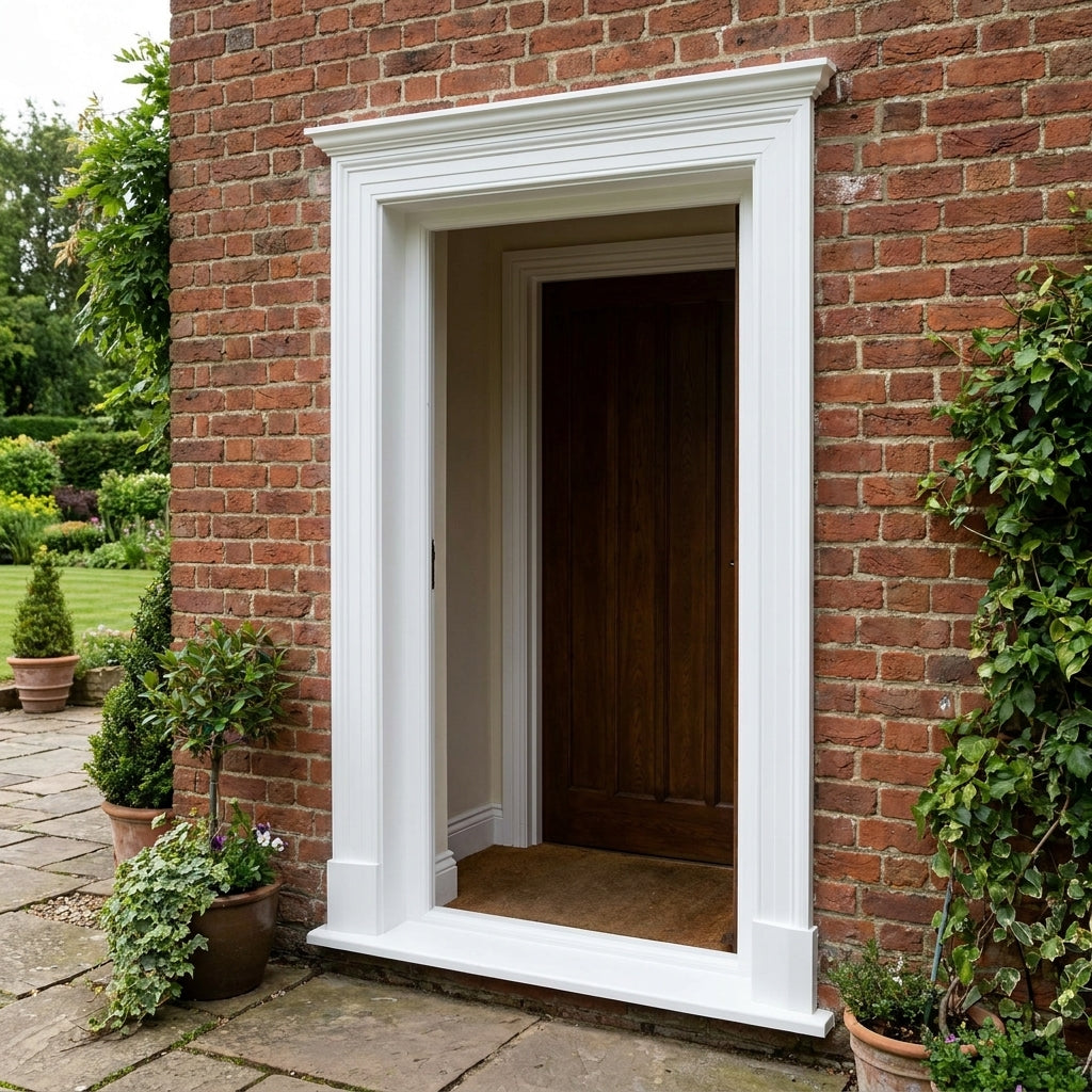 White Primed Hardwood External Door Frame and Cill