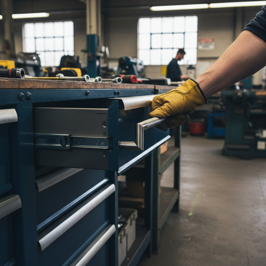 Premium Satin Stainless Mitred Knurled Pull Handle 320mm with 300mm Fixing Centres for Modern and Industrial Interiors