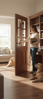 Premium 2 Panel Unglazed Hardwood External Door - 44mm Thick Engineered Construction with Solid Hardwood Lippings