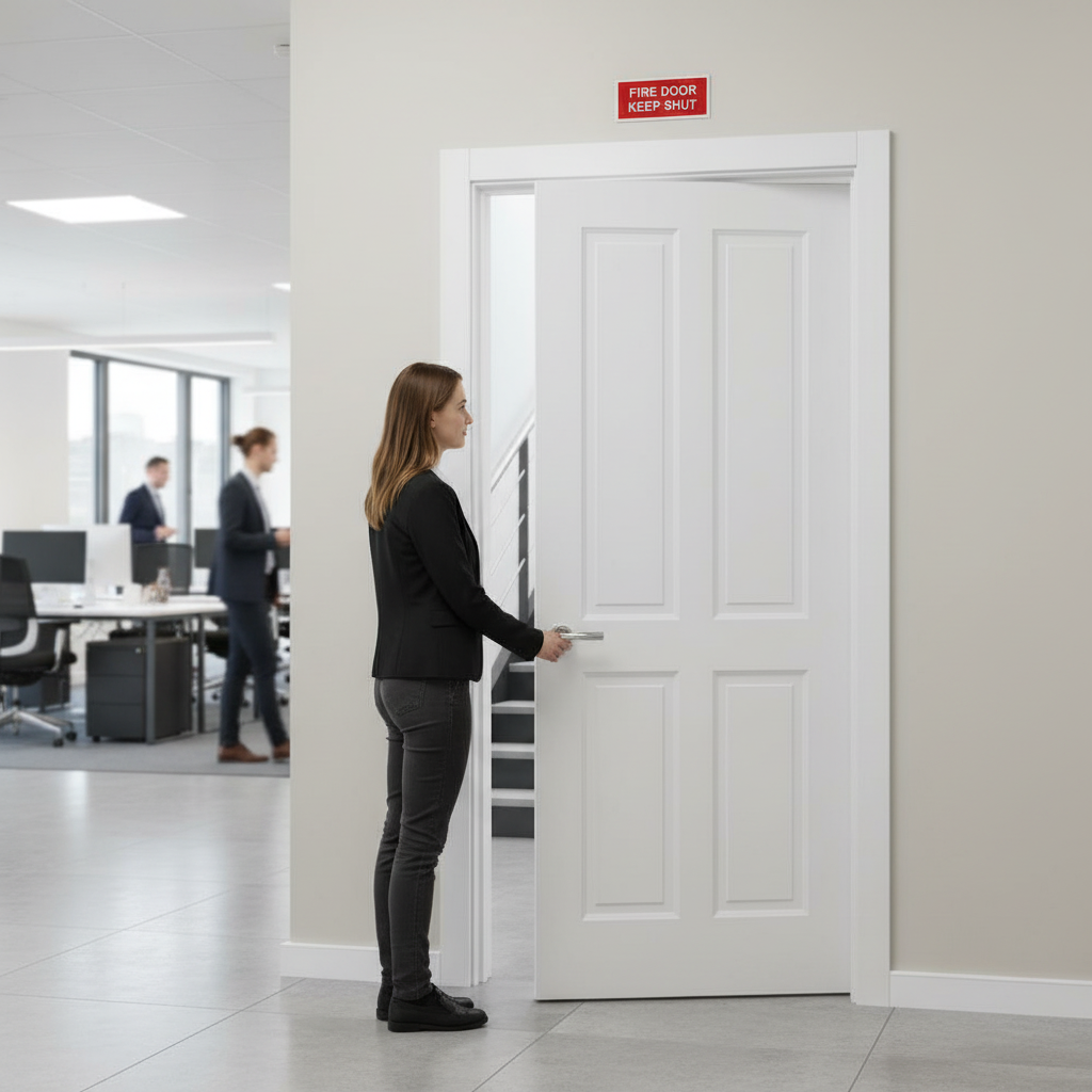 Internal White 4 Panel Fire Door - FD30 Fire Rated, Solid Core Construction, Ready for Finishing - Image 2