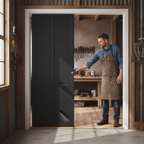 Premium Double Pocket Door System with Galvanised Steel Frame and 35mm Thick Doors