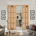 Premium 6 Leaf Bi-Folding Door Set with Slim Line Design and High Quality Hardware for Space-Saving Room Division