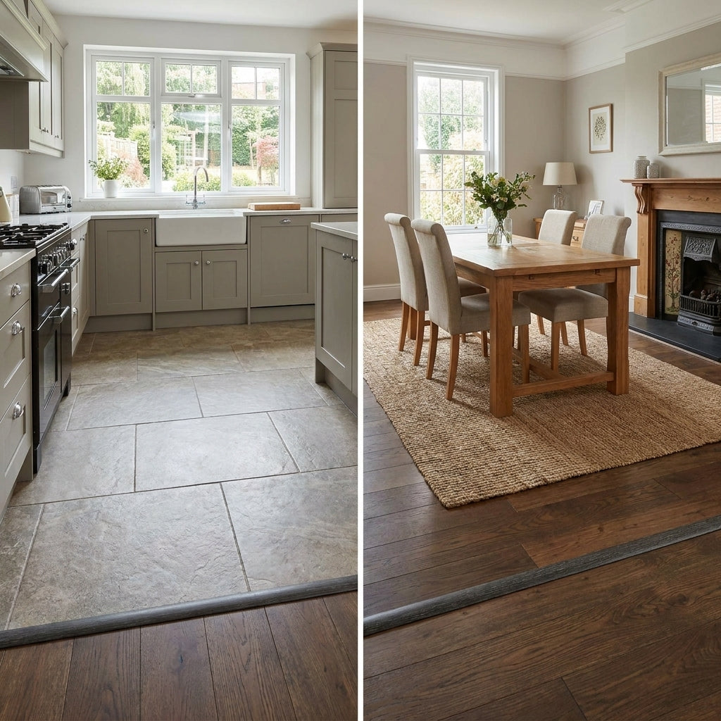 1m Dark Grey Laminate Adapting Door Profile 12mm x 45mm