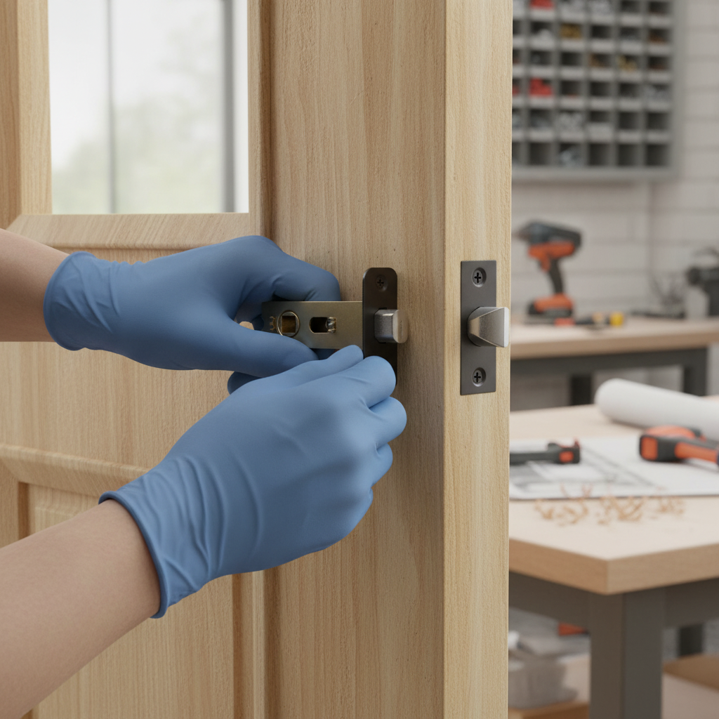 Premium 63mm Bolt Through Tubular Latch with Matt Black Finish for Secure Door Operation