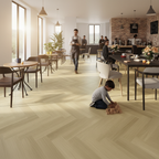 Herringbone 5mm Purecoat Rigid Core Vinyl Flooring with Waterproof Design and IXPE Underlay for Enhanced Comfort - Image 2