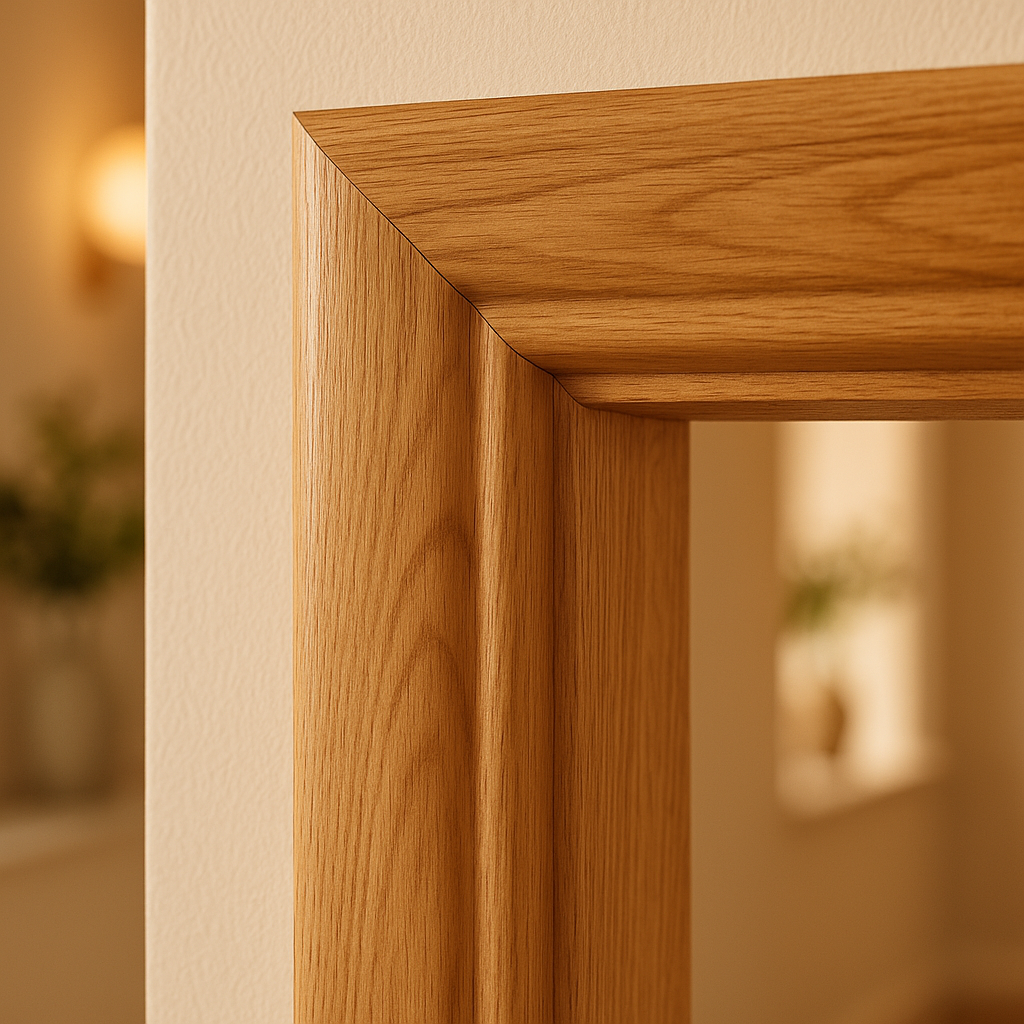 Fully Finished Oak Ogee Architrave 2.1m - Pack of 5 (120314) - detail view