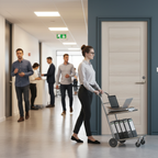 Fully Finished Internal Laminate Ladder FD30 Fire Door - 30 Minutes Fire Resistance with Elegant Ivory Finish and Solid...