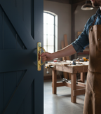 Premium Large Curved Pull Handle with Right or Left Hand Options for Heavy Use in Public Buildings