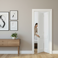 Premium Internal Bi-fold 4 Panel Shaker Door - White Primed for Modern Interiors