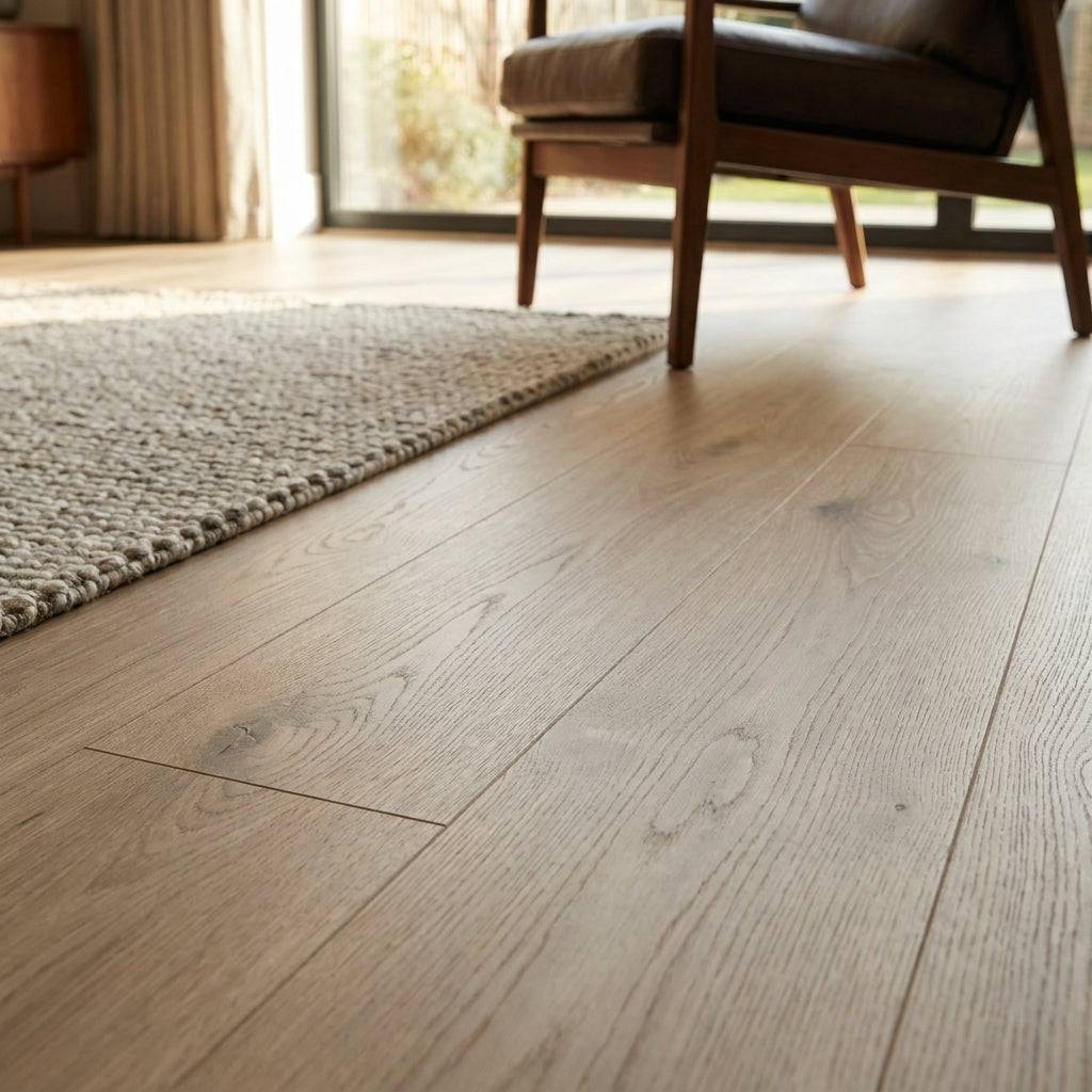 Arizona Oak Beige 12mm Waterproof Laminate Flooring - detail view