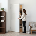 Premium White Painted Half-Shaker Louvre Wardrobe Cupboard Door for Stylish Interiors