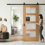 Premium Internal Unfinished Shaker 4 Light Clear Glass Sliding Door with Vintage Aesthetic and Customisation Options