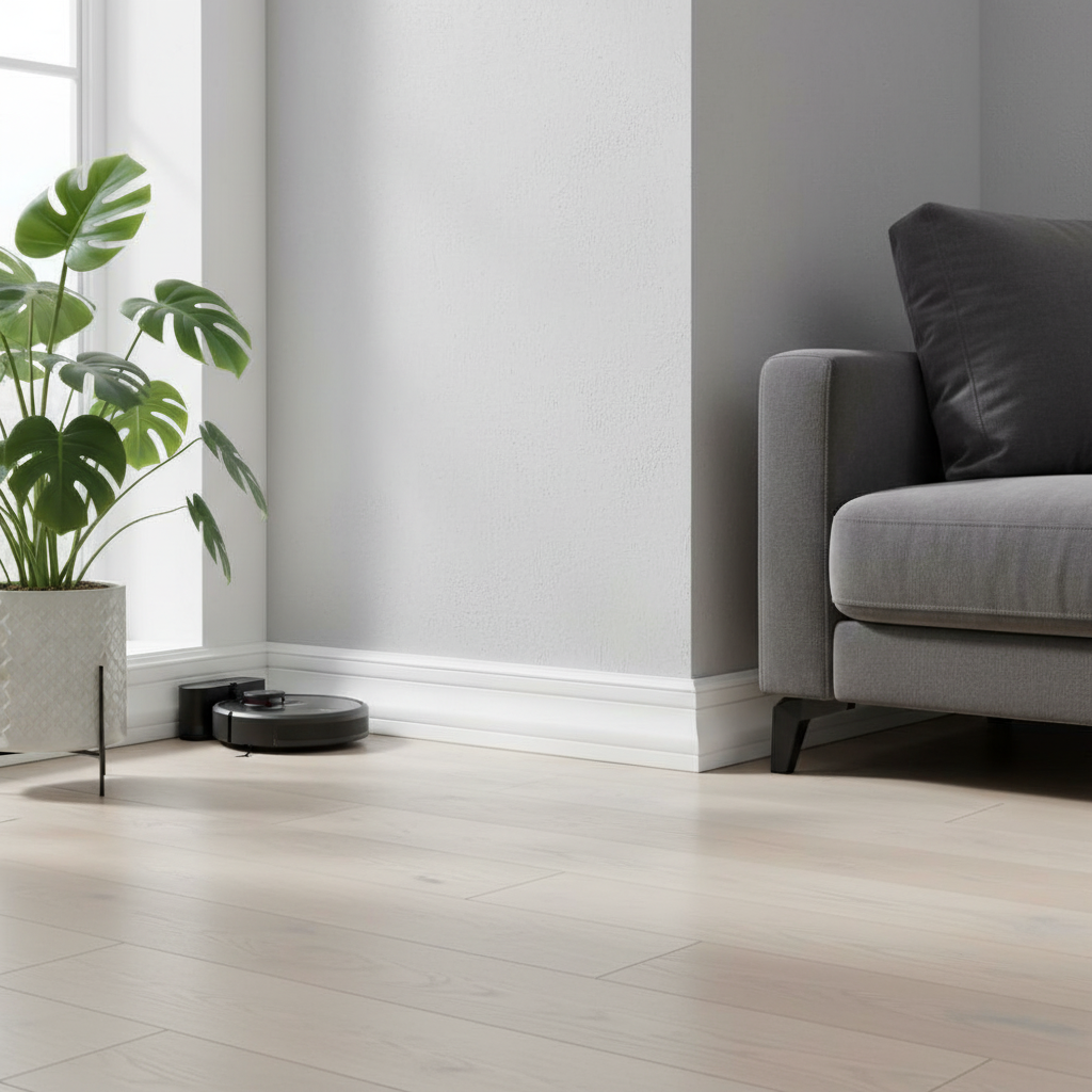 Premium White Painted Ogee Skirting Board - 2.4m Length, 17.5mm Thickness for Contemporary Finish - Image 2