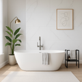 Waterproof Matt Wall Panelling in Pearl White Marble - 4mm Thickness
