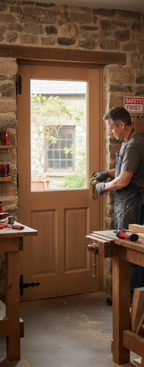 Premium Hardwood Unglazed External Door with Engineered Construction and A-Grade Veneer for Strength and Stability