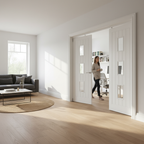 Premium Clear Glazed Room Divider with Top Hung System and Bi-Folding Doors for Flexible Space Solutions