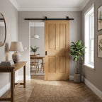 Internal Oak Sliding Door Unfinished Traditional Victorian 4 Panel