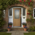 Premium Oak Winchester External Door with Decorative Glazing and Engineered Construction for Strength and Stability