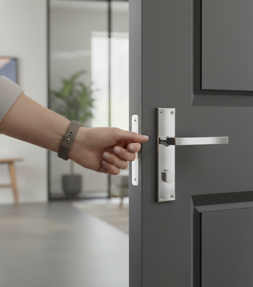 Premium Door Lever on Backplate with Square Handle Design for Modern Entryways - High-Quality Professional Grade for Industrial and Commercial Appl...