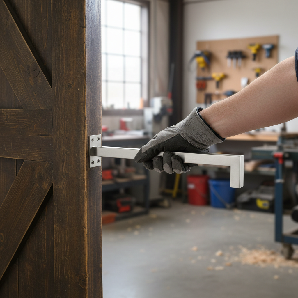 Premium Satin Stainless Steel Mitred Pull Handle 450mm - Contemporary Design for Elegant Interiors