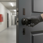 Premium Fire Door Knob Set with Ergonomic Mushroom Design, Fire-Rated Hinges, and Tubular Latch in Contemporary Gun Metal Finish - Image 2