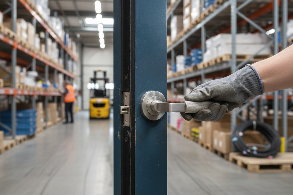 Premium Lever Handle on Round Rose - Contemporary Design with Knurled Finish, Pack of 2, 10mm Depth, 122mm Length