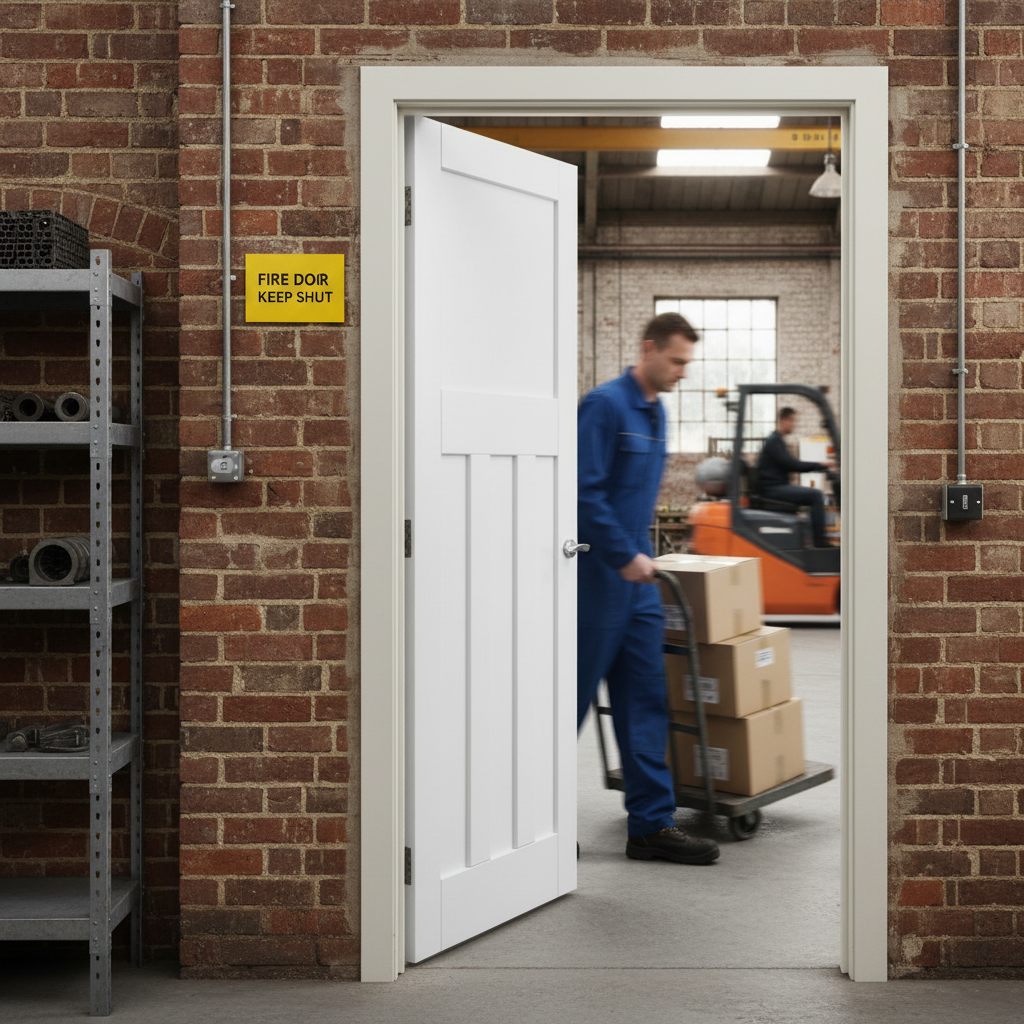 Premium Internal Primed 1930's Fire Door with 4 Panels, FD30 Fire Rating for Enhanced Safety - Image 2