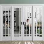 Premium High-Performance White Room Divider Set with 80" x 98" Dimensions and Moisture Protection Instructions