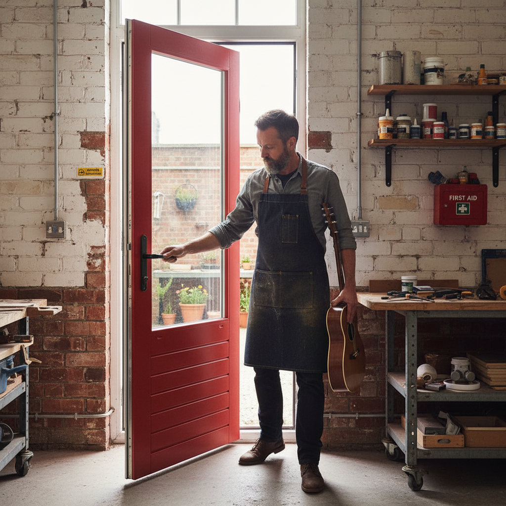 Premium Custom Made External Door Crafted from Solid Merbau Hardwood with Ventilation Slots and 6-Year Warranty