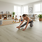 Premium 5mm Embossed Purecoat Rigid Core Vinyl Flooring with Oak Effect and Water Resistance for Residential and Commercial Use