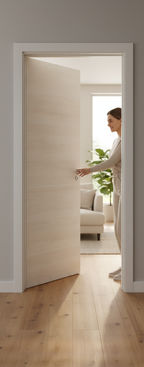 Premium Fully Finished Ivory Laminated Internal Door - Modern Design for Elegant Interiors