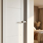 FD30 Fire Rated White Internal Primed Trent Solid Engineered Door - detail view