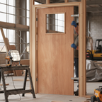 Premium Internal Paint Grade Glazed Fire Door 1L with 30 Minutes Fire Rating and Customizable Finish