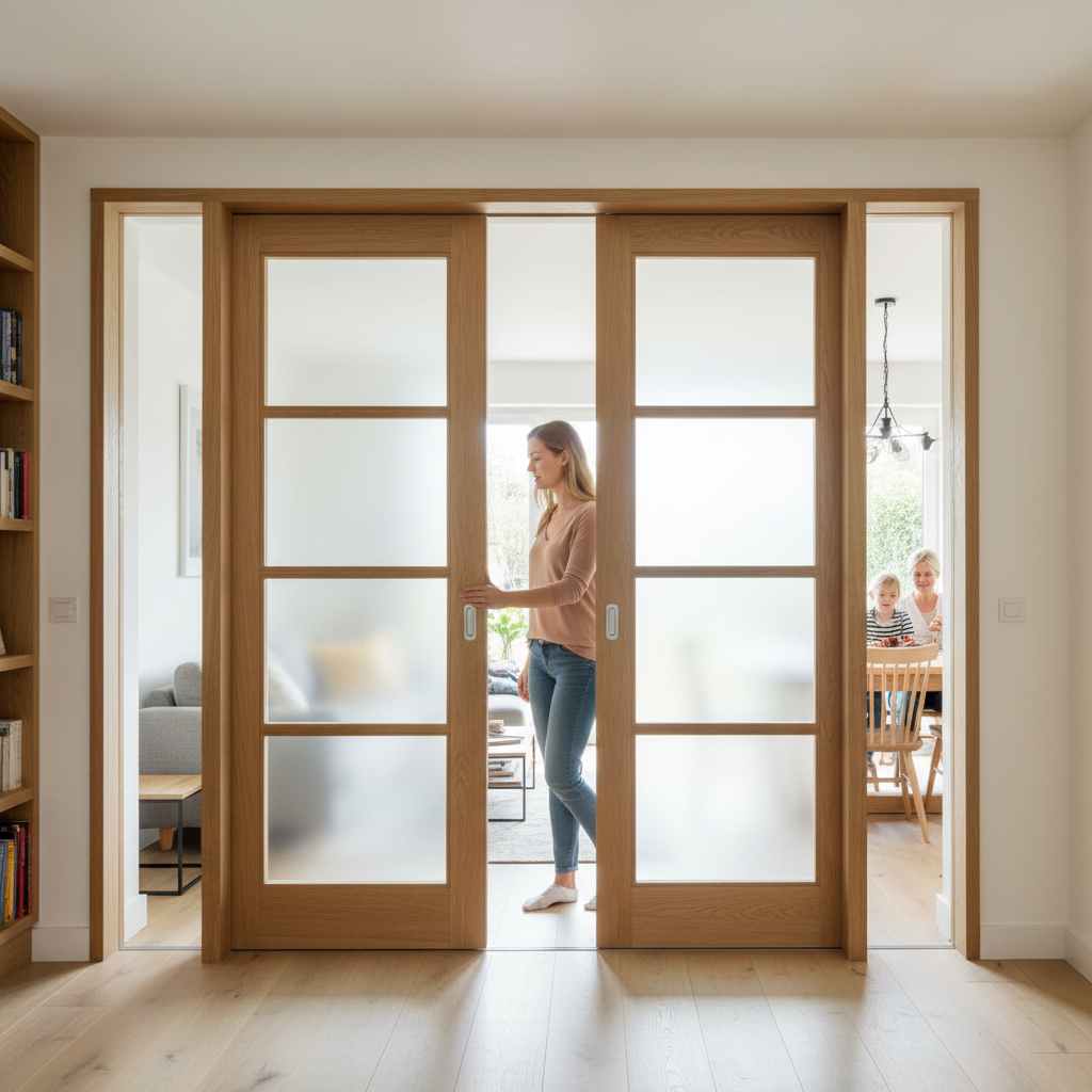 Premium Oak Internal Fully Finished Room Divider Door Frame Kit - Adjustable for 35mm Doors - Image 2