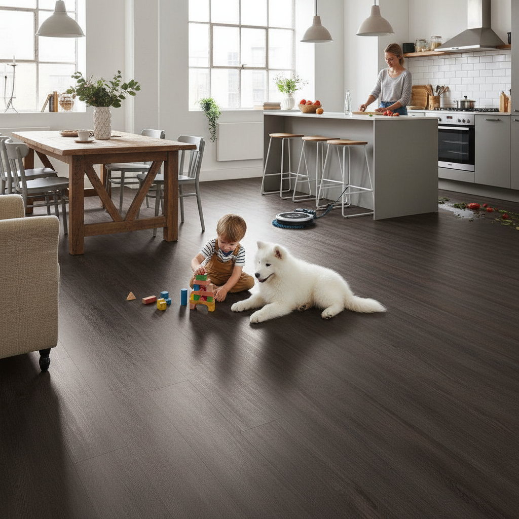 Premium SPC 5mm Rigid Core Vinyl Flooring - Waterproof, Easy-Install, Square Edge Design - Image 2