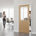 Premium 1 Light Glazed Door with Solid Engineered Core and Modern Design, Fully Finished for Easy Installation