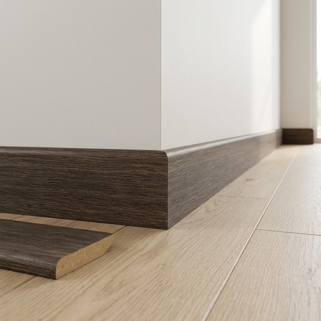 High Gloss Black Skirting Board 2400mm x 58mm x 19mm Thickness