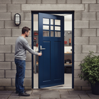 Premium Custom Made 9 Light External Door with Solid Merbau Hardwood and Optional RAL Color Finishes