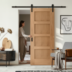 Unfinished Shaker 4 Panel Sliding Door Set for Tailored Home Design - High-Quality Professional Grade for Industrial and...