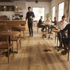 Premium 5mm Embossed UV Coated Rigid Core Vinyl Flooring with Oak Effect for Moisture-Prone Areas