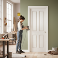 Premium Internal White Textured 4 Panel Square Top Door - Fully Finished for Easy Installation