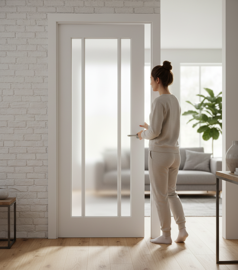 Premium Clear Glazed Internal Door with Engineered Construction, Decorative Beading, and Multiple Size Options for Modern and Traditional Interiors