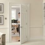 Premium Solid White Regency Internal Door with Raised Panels - Durable Core, Trimmable Design, and Eco-Friendly Construction