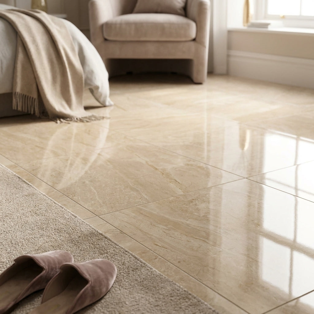 8mm High Gloss Laminate Flooring - detail view