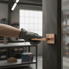 Premium Satin Copper Lever on Square Rose - Contemporary Design with 10mm Depth and 140mm Length