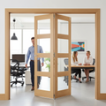 Premium Clear Glazed Room Divider with Top Hung Mechanism for Flexible Space Solutions