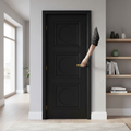 Premium 3 Panel Internal Door in Primed Black Finish with Decorative Moulding for Traditional Homes