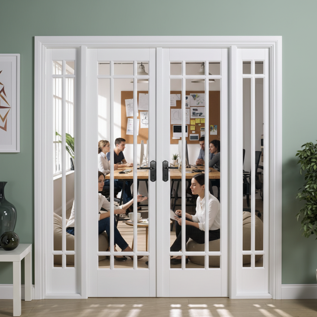 Premium Internal Room Divider Pair - 80" x 75" Dimensions, Durable Construction, Moisture-Resistant Finishing